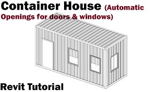 Revit Tutorial  Container House Wall Command [upl. by Mailliw891]