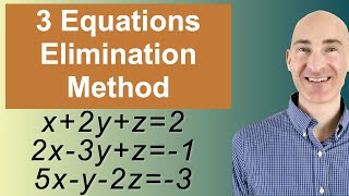 Solving Systems of 3 Equations Elimination [upl. by Nicky]