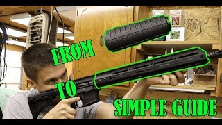 Free Floating Hand Guard AR15 Simple Install Guide [upl. by Akkeber]