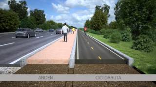 Vídeo Ampliación Autopista Norte Proyección [upl. by Ynafets]