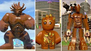 Evolution of Groot in LEGO Marvel Videogames [upl. by Aitret]