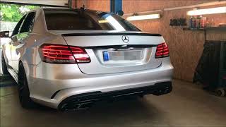 Underground Exhaust Mercedes W212 E63 AMG Stage 3 Sound loud V8 Biturbo [upl. by Ecnadnak]