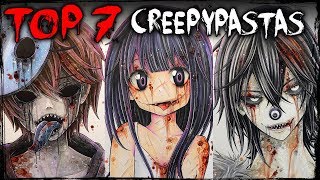 TOP 7 Creepypastas Drawing  Story Compilation The Rake Eyeless Jack Zalgo  More [upl. by Norahs]