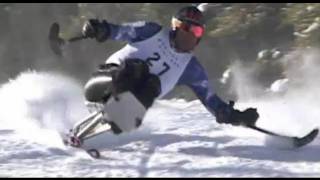 Amazing adaptive skiing sit ski mono ski at The Hartford Ski Spectacular  Disabled Sports USA [upl. by Ynhoj165]