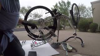 Achterwiel  achterband fiets vervangen Replace rear tire on bicycle 20 [upl. by Munster137]