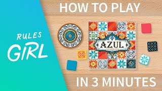 How to Play Azul in 3 Minutes  Rules Girl [upl. by Torrence]