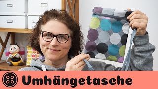 einfache Umhängetasche nähen  easy peasy Crossbodybag  kostenloses Schnittmuster [upl. by Cira]