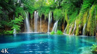 Crystal Croatia Waterfalls of Plitvice 4K  Soothing Music 10 HOUR Ambient Nature Relaxation Film [upl. by Waylin]