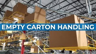 Box Conveyor  Empty Carton Handling in Warehouse and Distribution Centers [upl. by Anselma]