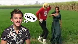 Tom Holland Reacts To Desi Spiderman [upl. by Nnagrom]