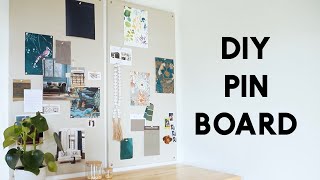 DIY Pin Board  Bulletin Board  Mood Board [upl. by Rednijar]