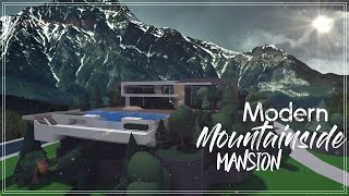 Bloxburg  Modern Mountainside Mansion  Part 1 [upl. by Rem]