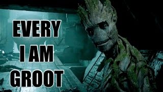 EVERY quotI AM GROOTquot IN GUARDIANS OF THE GALAXY [upl. by Elston]