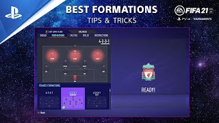 FIFA 21  Tips Tricks amp Guide The Four Best Formations  PS Competition Center [upl. by Phippen]