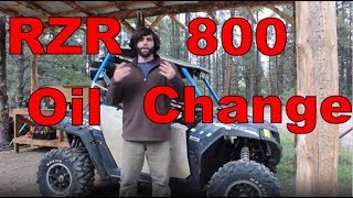 HowTo Change Polaris RZR 800 Oil and Filter [upl. by Enailuj]