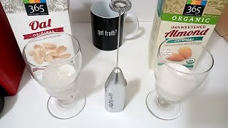 Oat Milk vs Almond Milk part 2 Frothing Test [upl. by Hagep]