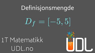 41  Funksjonsbegrepet 2  Definisjonsmengde 1T [upl. by Azial]