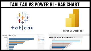 Tableau vs Power BI  Bar Chart Tutorial and Comparison  sqlbelle [upl. by Eelik]