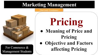 Pricing  Meaning and Definition of Price and Pricing  Objective and Factors affecting Pricing [upl. by Netti]