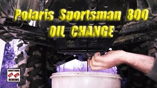 How to Change Oil Polaris SPORTSMAN 800 Twin EFI 2 qt Fill [upl. by Edmund966]