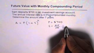 Future Value with Monthly Compounding Period [upl. by Aicilef929]