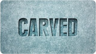 How to Carved Text Photoshop [upl. by Einattirb]