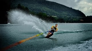 Monoski Wasserski mit Motorboot in Velden am Wörthersee  Mono Wasserski fahren [upl. by Johppah301]