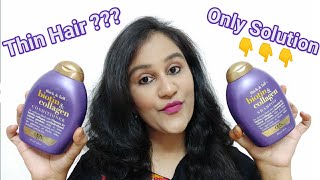 OGX Biotin amp Collagen Shampoo and Conditioner Review  Thin Hair Problem  Biotin For Hair [upl. by Nuahsak]