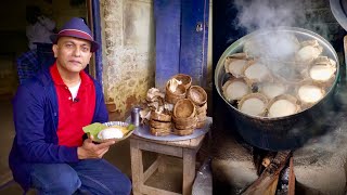 Delicious VILLAGE Tradition CHIBLU IDLIS Steamed In Bamboo Over Wood Fire  BABU HOTEL Halaguru [upl. by Nnybor]