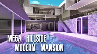 Huge Hillside Private Modern Mansion  ROBLOX BLOXBURG [upl. by Ina]