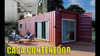 PLANO DE CASA CONTENEDOR  Container house [upl. by Enecnarf741]