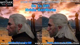 On vs Off Nvidia HairWorks The Witcher 3 Wild Hunt Gameplay at Maximum Graphical Settings PC 1080p [upl. by Lennon646]