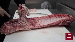 How to Butcher Whole Bone In Pork Loin [upl. by Cia843]