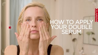 How to apply your Double Serum  Clarins [upl. by Ahseid]