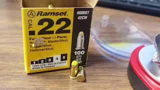 Ramset 22 cal quotBlanksquot in a real Glock [upl. by Lettig]