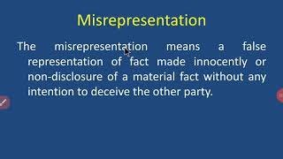 Misrepresentation [upl. by Irisa]