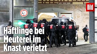 Gefängnismeuterei Polizei stürmt Knast in Thüringen  JVA Untermaßfeld [upl. by Ailb]